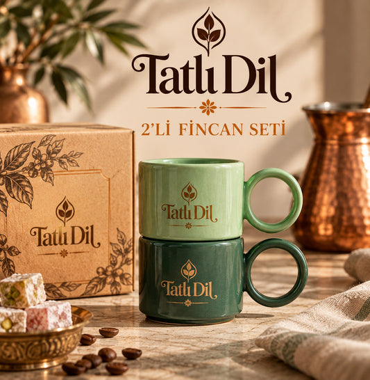 Tatlı Dil 2'li Fincan Yeşil